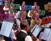 Bestachen mit schmissigem Sound: Die Instrumentalisten der Musikgesellschaft Wattwil. (Bilder: Franz Steiner)