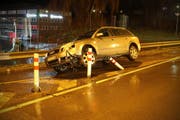 Blick auf die Unfallstelle. (Bild: Stapo SG)