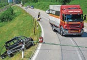 Der Unfallort zwischen Kradolf und Bischofszell. (Bild: Kapo TG)