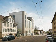 Der Neubau entsteht an der Rorschacher Strasse zwischen den Bushaltestellen Krontal und Grütlistrasse. (Bild: Visualisierung: pd)