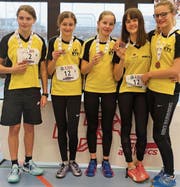 Die «UBS Kids Team»-U16-Girls: (v. l.) Elea Rüegg, Julia Hutter, Alina Motzer, Nicole Kluser und Nina Leuener. (Bild: pd)