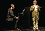 Trunksucht mit Ironie: Lesung von Matthias Peter mit Pianist Urs Gühr. (Bild: Coralie Wenger)
