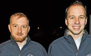 Sportchef Patrick Ammann (links) unterstützt Trainer Raphael Zahner an der Bande. (Bild: Urs Nobel)