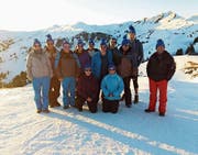 Die Mitglieder der Musikgesellschaft Wintersberg-Bendel geniessen die sonnigen Tage auf der Piste. (Bild: PD)