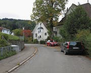 Viel Grün, alte Villen am Anfang (Bild) und neuere Einfamilienhäuser prägen die Hardungstrasse auf der Notkersegg. (Bild: Elina Grünert)