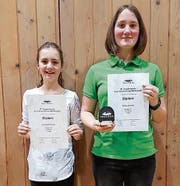 Zwei junge Musikantinnen erreichten beim Wettbewerb in Brunnadern gute Platzierungen. (Bild: PD)