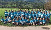 Nach dem Jugitag lachen die Jugikinder aus Nesslau fröhlich in die Runde. (Bild: PD)