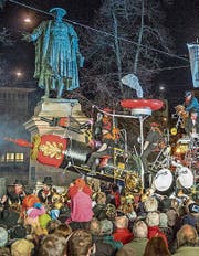 Ins Fasnachtsparadies befördert wird die neue Ehren-Födlebürgerin am Samstag mit der Konfettikanone. (Bild: Urs Bucher)