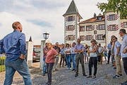 Zwischenhalt beim Schloss Weinberg, St. Margrethen.