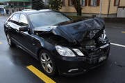 Einer der Unfallwagen. (Bild: Kapo SG)