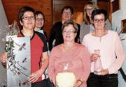 Geehrte und Begrüsste (von links): Präsidentin Sandra Baumgartner, Beisitzerin Brigitte Zäch, Revisorin Rosmarie Hutter, Neumitglied Ruth Eugster, die neue Leiterin Anita Thür und Freimitglied Rita Hutter. (Bild: pd)