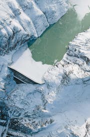Die Staumauer und der Speichersee des Kraftwerks Grande Dixence. (Bild: Alpiq)