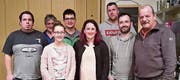 Gleich sieben Neumitglieder konnten aufgenommen werden, von links: Patrick Brain, Urs Gschwend, Nevia Winteler, Ronny Hardegger (Präsident), Yvonne Eugster, Pascal Nyfeler, Paul Eugster, Bruno Heeb. (Bild: pd)