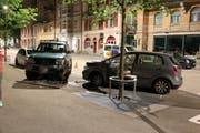 Der Unfall ereignete sich auf der Lämmlisbrunnenstrasse in St.Gallen. (Bild: Stapo SG)