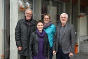 Vier von acht Mitgliedern des Organisationskomitees (von links): Willy Hollenstein, Präsident; Jacqueline Gübeli, künstlerische Leitung; Ruth Breitenmoser, Catering; Willy Schönenberger, Dokumentation. (Bild: Anina Rütsche)