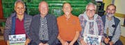 Walter Brändle, Jakob Rhiner, Präsident Kurt Brugger, Urs Früh sowie Peter Wagner (von links). (Bild: PD)