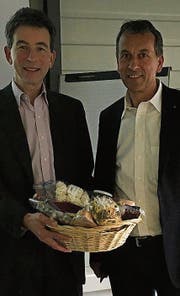Robin Alder (links) gemeinsam mit Michele Vela, neuer Präsident der Vereinigung. (Bild: PD)