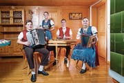 Die Geschwister Sutter aus Waldkirch - Fabian Sutter ist ganz links im Bild. (Bild: Urs Bucher)