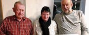 Meinrad Lüchinger (links), Elsbeth Köppel und Heiri Köppel wurden an der HV geehrt. (Bild: pd)