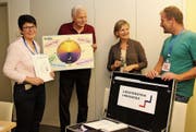 Daniela Graf-Willi, Peter Bünzli, Vreni Wild und Martin Beck (von links) standen für die Fragen der möglichen zukünftigen Kursleiterinnen und Kursleiter zur Verfügung. (Bild: Cecilia Hess-Lombriser)