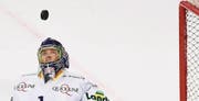Jonas Hiller kehrt am Sonntag auf Herisauer Eis zurück. (Bild: KEYSTONE/Gabriele Putzu (Lugano, 9. Oktober 2016))