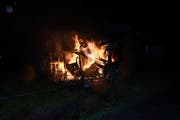Die Feuerwehr konnte den Brand rasch löschen. (Bild: Kapo SG)