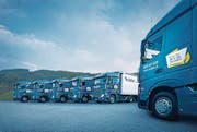 Mit der neuen Biodiesel-Nutzfahrzeug-Flotte senkt die Sieber-Gruppe den CO?-Ausstoss markant. (Bild: pd)