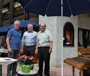 Luciano Benic, Leitung-Stellvertreter, Kilian Looser, Gemeindepräsident Nesslau, und Michael Forster, Leitung Asylunterkunft Seeben (von links). (Bilder: Adi Lippuner)