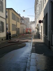Es brennt in der St.Galler Innenstadt. (Bild: Elisabeth Reisp)
