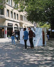 Der Zeichnungsautomat am Multertor. (Bild: Urs Voegeli)