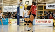 Die Spielerinnen von Volley Toggenburg spielen eine starke Saison und belegen nicht umsonst einen Spitzenplatz. (Bild: Reinhard Kolb)