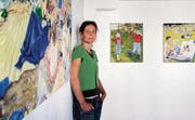 Beatrice Dörig legt mit ihren Ölbildern auch die Geschichte frei, die jeweils hinter der fotografierten Vorlage steht. (Bild: Hanspeter Schiess)