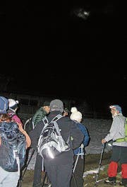 Die Wandernden geniessen den Marsch in der Nacht. (Bild: PD)