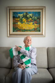 Mit dem FC St.Gallen ist Hans Hurni bis heute eng verbunden. (Bild: Benjamin Manser)
