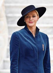Fürstin Charlene von Monaco in Akris. (Bild: Pascal Le Segretain/Getty)