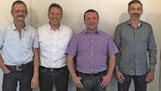 Die Nominierten (v. l.): Peter Egger (GPK Gemeinde), Diego Heule (Gemeinderat), Marcel Büchi (Primarschulrat), Davide Torregrossa (GPK Primarschule). (Bild: pd)
