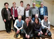 Die 13 Vereinsmitglieder mit vorbildlicher Probenpräsenz. (Bild: pd)