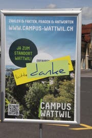 Mit 90 Prozent Ja-Stimmen setzte die Bevölkerung Wattwils im Mai 2017 ein starkes Signal für den Campus. (Bild: Martin Knoepfel)