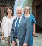 Gestern hat sich die SVP zur Stadtratsersatzwahl vom 24. September geäussert (von links): Co-Parteipräsidentin Sandra Steinemann, Kandidat Jürg Brunner und Fraktionspräsidentin Karin Winter-Dubs. (Bild: Ralph Ribi)