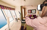 Neu in Ostschweizer Reisebüros: Mit der Virtual-Reality-Brille auf Entdeckungstour auf dem Kreuzfahrtschiff. (Bild: PD)
