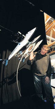 Mit diesem Spaceshuttle wird Franz Kaiser ins All geschossen.