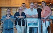 Der Vorstand Verein Käsetage Toggenburg mit Reto Meile, Christina Buchser, Hans Stadelmann, Reto Güntensperger, Moreno Grisendi und Präsidentin Elisabeth Scherrer (von links). (Bild: Adi Lippuner)