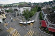 Beim Schibenertor soll eine neue Parkgarage entstehen. (Bild: Hannes Thalmann)