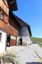 Beinahe wäre die Scheun in Gonten ein Raub der Flammen geworden. (Bild: Kapo AI)