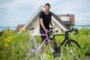 Jan Ullrich vor seinem Haus in Scherzingen, aufgenommen im Jahr 2015. (Bild: ENNIO LEANZA (KEYSTONE))