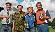 Die Sieger: Martin Forrer, René Koller, Sonja van Winden und Hansueli Schmid (von links). (Bild: Beatrice Bollhalder)