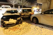 Unfall auf der Landhausstrasse. (Bild: Stapo SG)