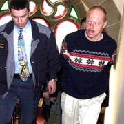 Hugo Portmann (rechts) bei einem Prozess in Münchwilen im Jahr 2001. (Bild: Keystone)
