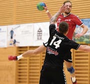 Die BSG Vorderland mit Claudio Näf gegen Appenzell im Angriff. (Bild: Mea McGhee)