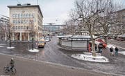 Soll die Rondelle (rechts im Bild) durch einen Neubau ersetzt werden? Das zweite Marktplatzforum war uneinig. (Bild: Urs Bucher)